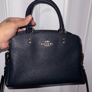 Coach Navy Blue Leather Satchel